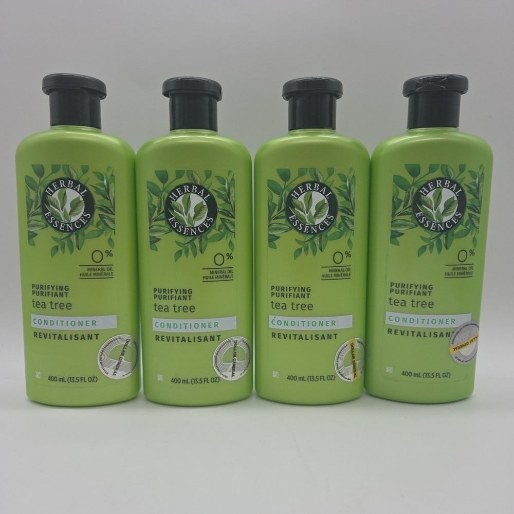 NEW Lot Of 4 Herbal Essences Tea Tree Purifying Conditioner 13.5 fl oz Each